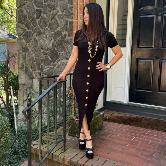 15 POSH LIVE FABULOUS MIDI DRESS FROM PARIS - Picture 2 of 6